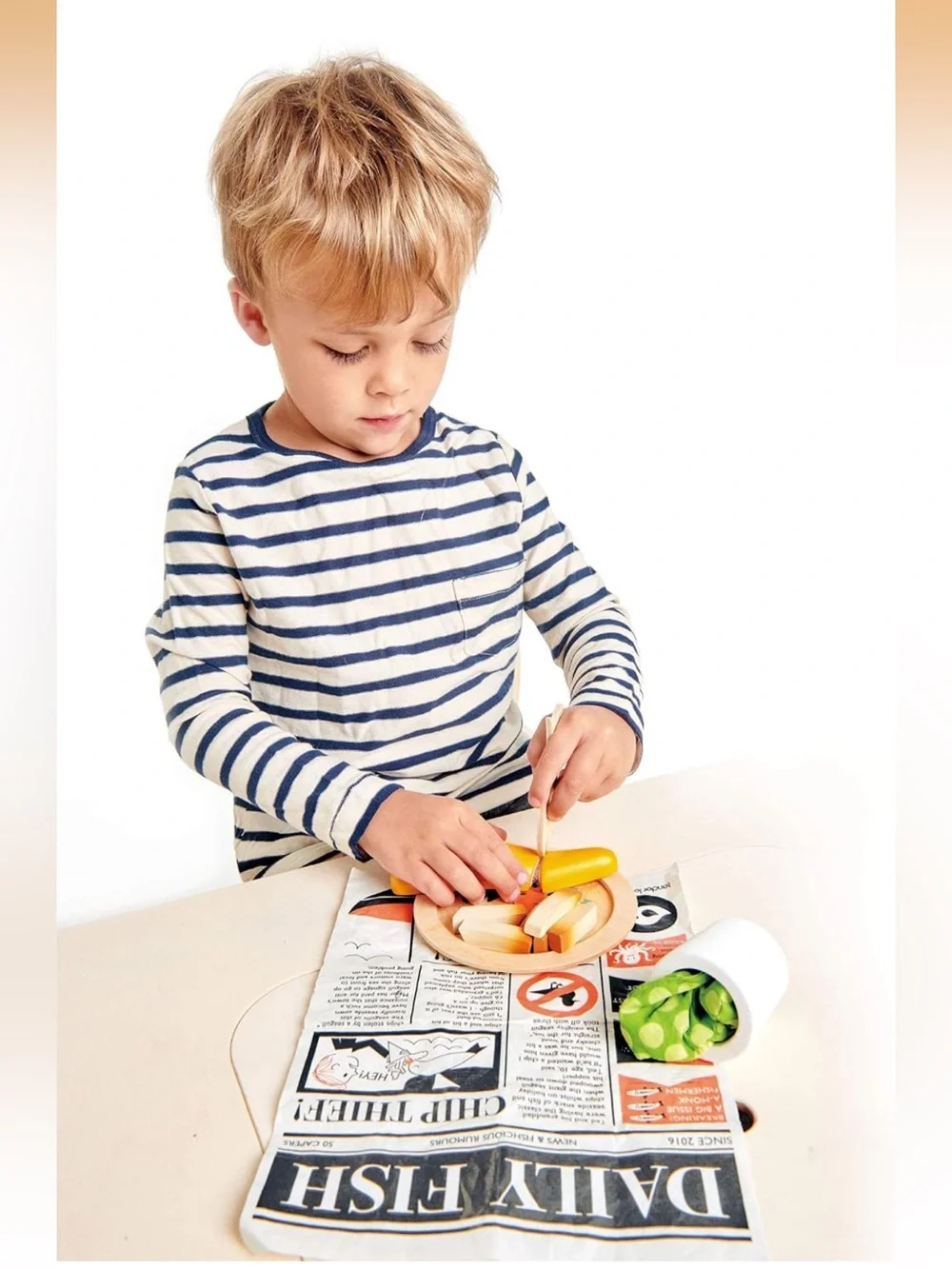 Tender Leaf Toys - Fish and Chips Supper - Wooden Play Food Set